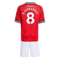 Manchester United Bruno Fernandes #8 Fußballbekleidung Heimtrikot Kinder 2025-26 Kurzarm (+ kurze hosen)